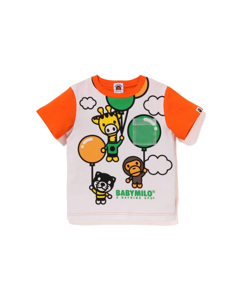 Hauts Bape Baby Milo Friends Balloon Orange Enfant | TOR-85387555